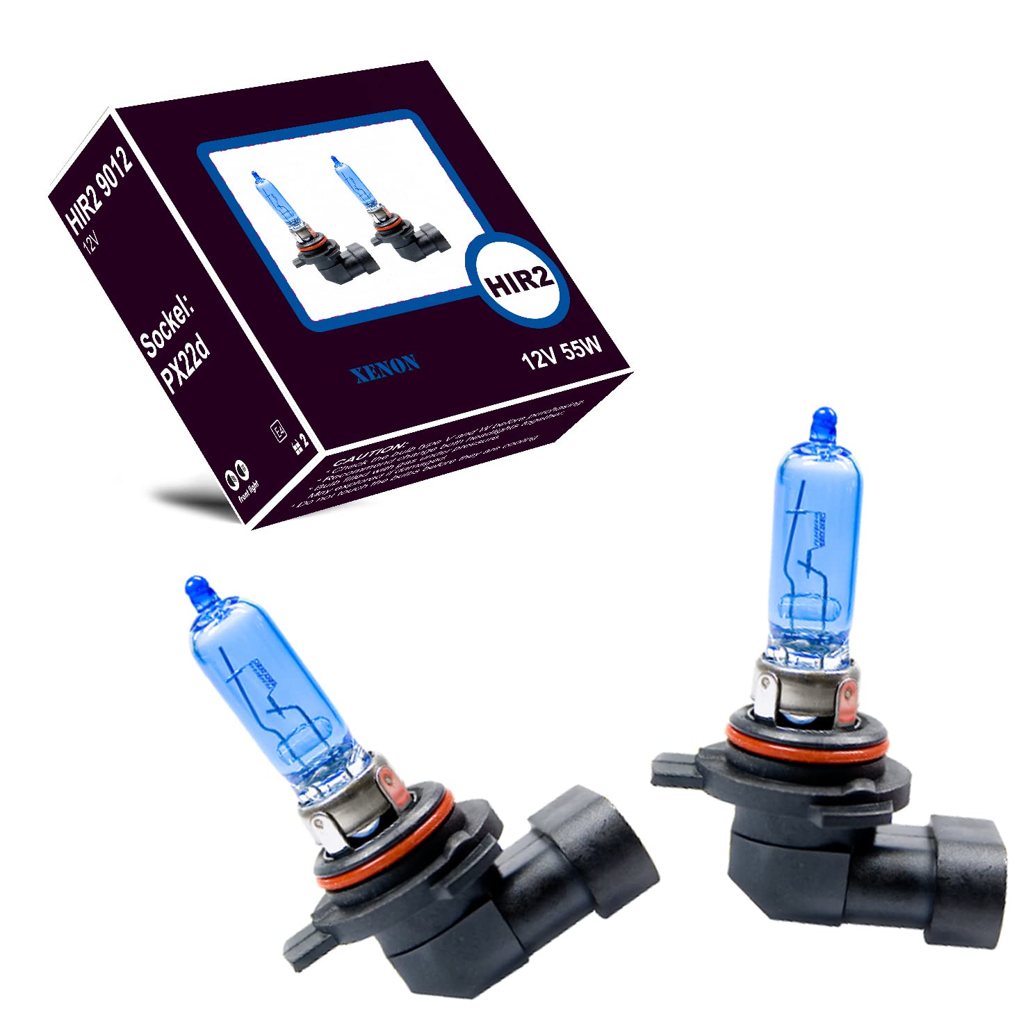 LIGHTWORLD24 2 x HIR2 9012 Halogen Birne 12V 55W Xenon Weiß Abblendlicht Fernlicht Nebelscheinwerfer Tagfahrlicht Auto Lampe Ersatz Sockel Px22d LIGHTWORLD24 2 x HIR2 9012 Halogen Birne 12V 55W Xenon Weiß Abblendlicht Fernlicht Nebelscheinwerfer Tagfahrlicht Auto Lampe Ersatz Sockel Px22d von LIGHTWORLD24 Welt der Lichter