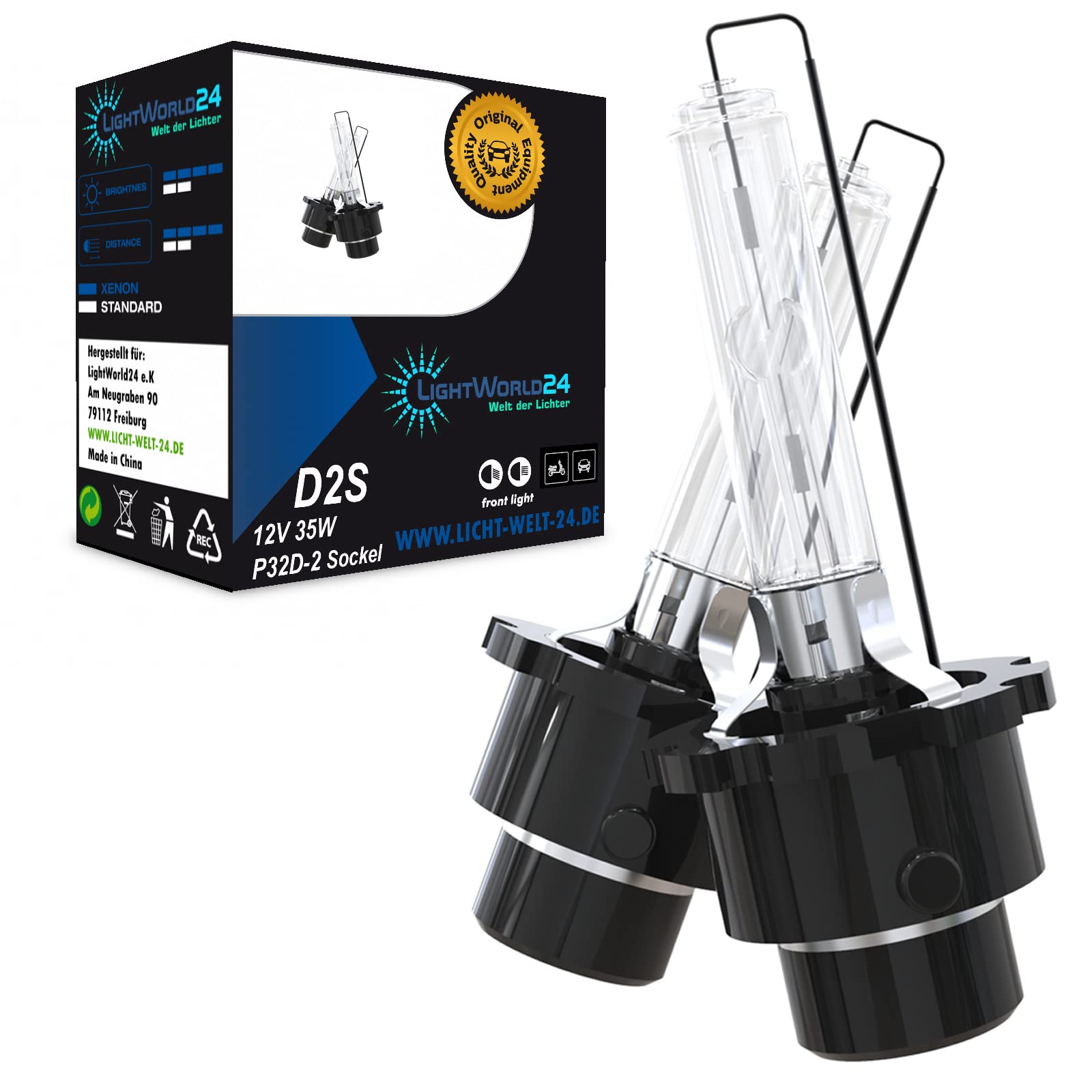 LIGHTWORLD24 D2S Xenon Brenner 6000K HID Scheinwerfer lampe 35W für Autoscheinwerfer 12V Xenon-Scheinwerferlampen, HID Lampe, Entladungslampe 2er SET LIGHTWORLD24 D2S Xenon Brenner 6000K HID Scheinwerfer lampe 35W für Autoscheinwerfer 12V Xenon-Scheinwerferlampen, HID Lampe, Entladungslampe 2er SET von LIGHTWORLD24 Welt der Lichter