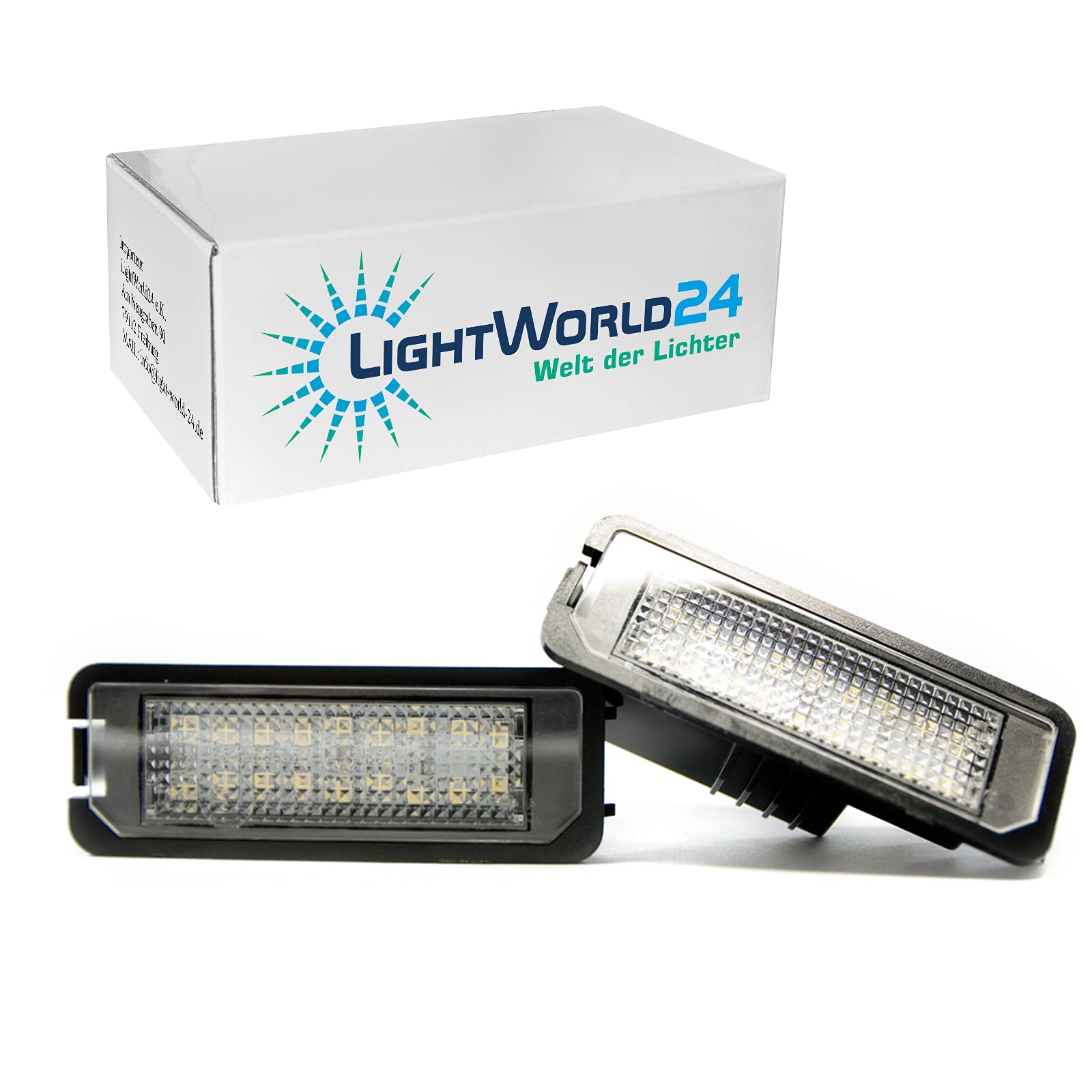 LIGHTWORLD24 LED Kennzeichenbeleuchtung Glühbirnen Nummernschildbeleuchtung Lampe 18 x SMD mit CanBus Fehlerfrei 6000K Xenon kaltweiß, 2 Stück, Für G-O-L-F 4 5 6 7 LIGHTWORLD24 LED Kennzeichenbeleuchtung Glühbirnen Nummernschildbeleuchtung Lampe 18 x SMD mit CanBus Fehlerfrei 6000K Xenon kaltweiß, 2 Stück, Für G-O-L-F 4 5 6 7 von LIGHTWORLD24 Welt der Lichter