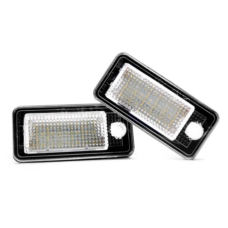 LIGHTWORLD24 LED Kennzeichenbeleuchtung Wasserdicht energiesparend,18 SMD LED Nummernschildbeleuchtung mit Canbus, Kennzeichenbeleuchtung für Au-di A3/S3 8P A3 A4/S4 A5 8F A6/C6 A8/S8 Q7 RS4 RS6 von LIGHTWORLD24 Welt der Lichter