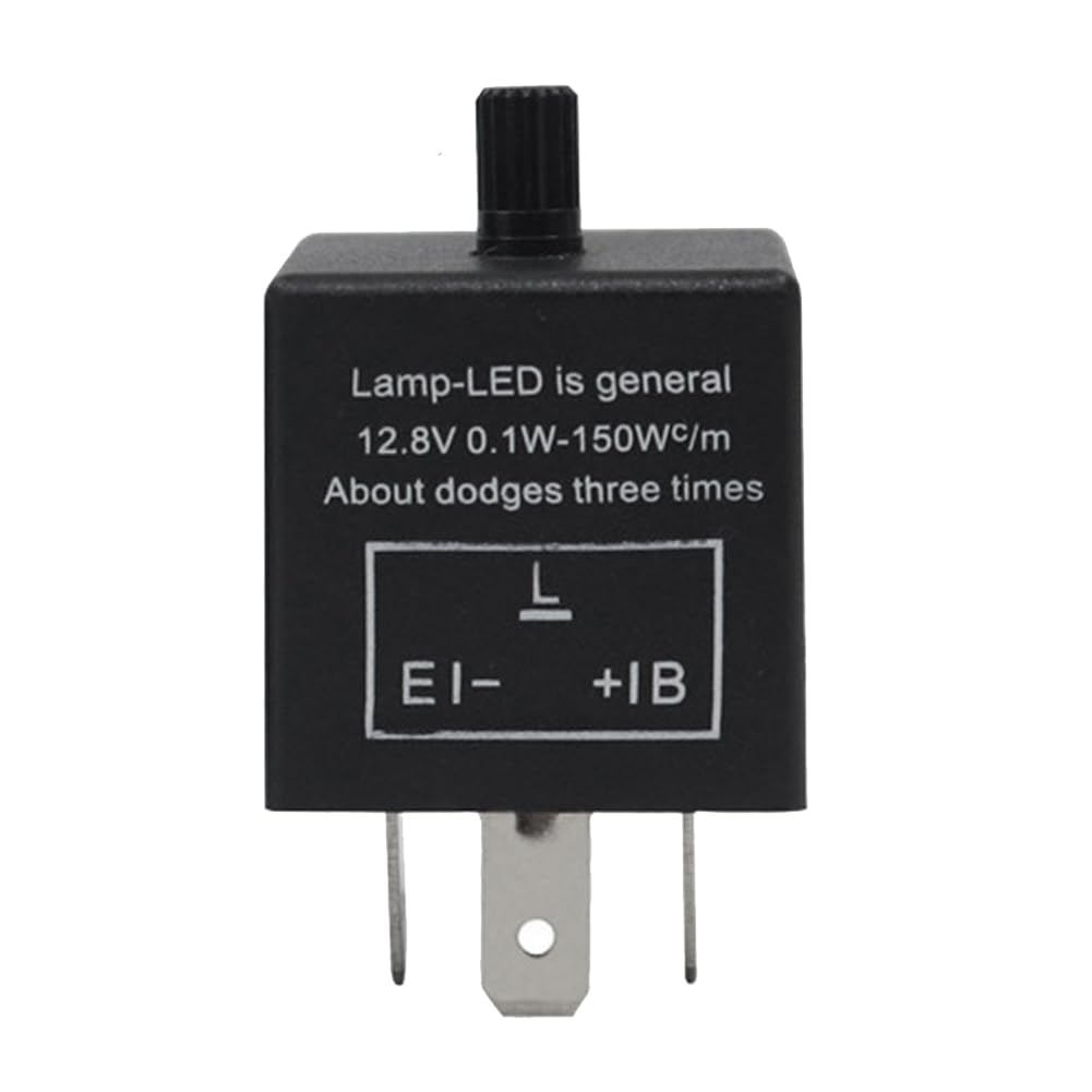 LIGUSTRUM 1 STK. Universal 12V 3 Pin CF14 Motorrad LED-Blinkerrelais Schwarzer Kunststoff Auto-Blinklichtrelais Motorrad-Schalter LIGUSTRUM 1 STK. Universal 12V 3 Pin CF14 Motorrad LED-Blinkerrelais Schwarzer Kunststoff Auto-Blinklichtrelais Motorrad-Schalter von LIGUSTRUM