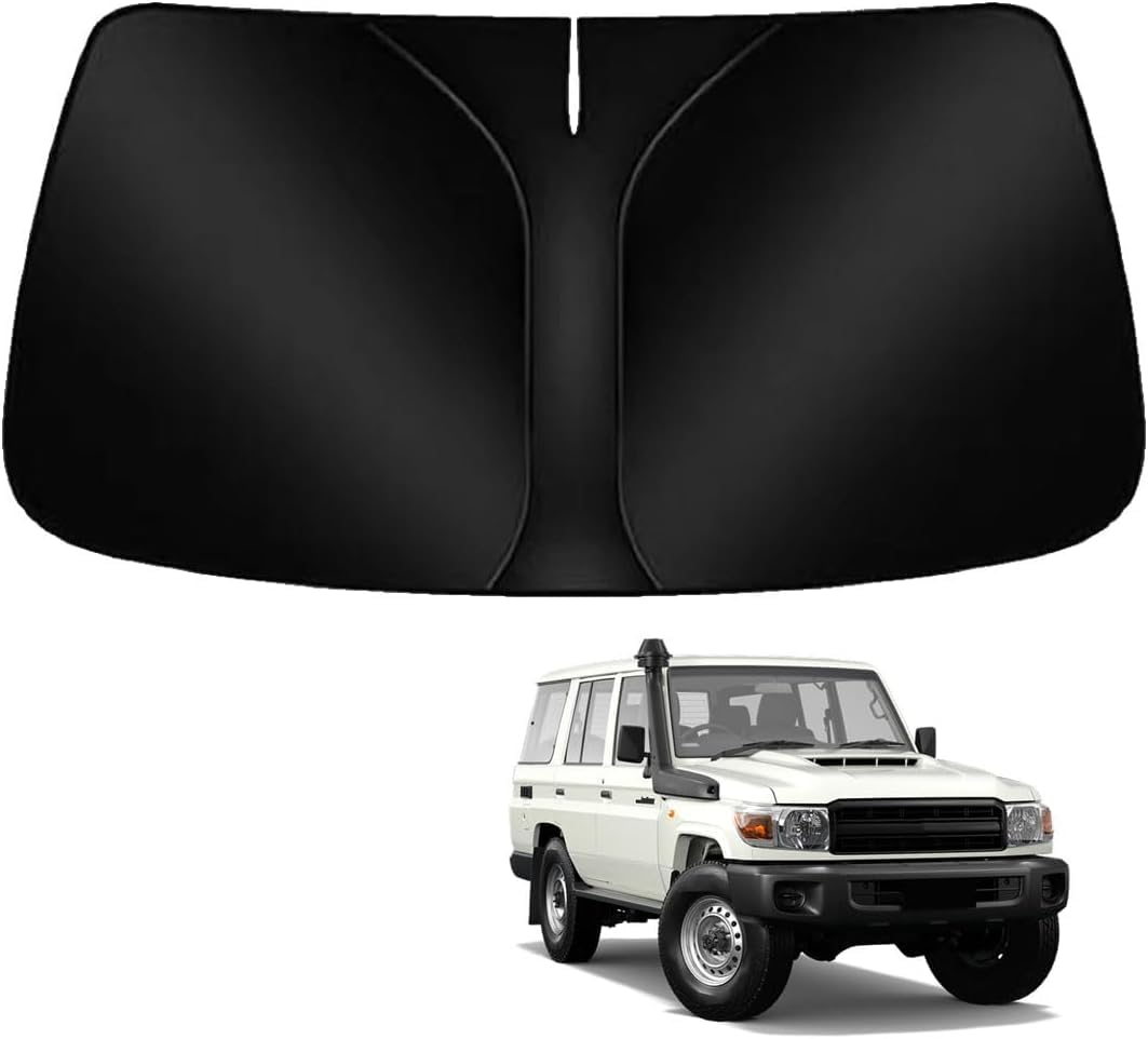 LIHONGMM Auto-Sonnenschutz 2025: Faltbarer Frontschirm mit Rotation - Thermische Isolierung und UV-Blockierung für Land Cruiser 70 Series LIHONGMM Auto-Sonnenschutz 2025: Faltbarer Frontschirm mit Rotation - Thermische Isolierung und UV-Blockierung für Land Cruiser 70 Series von LIHONGMM