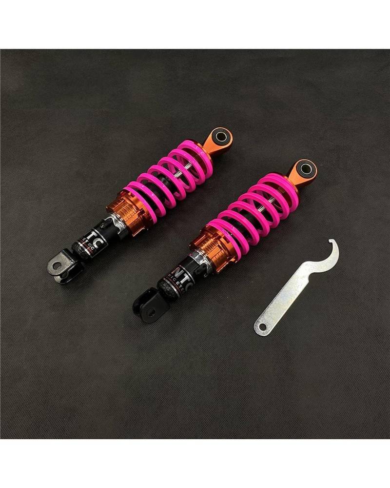 Stoßdämpfer 270 320MM Für Fuk Hallo Clever Grid Nach Fast Eagle Motorrad Moped Roller Modifizierte Stoßdämpfer Dämpfung Motorrad Stoßdämpfer(270mm Rose red Pair) von LIJHGFFA