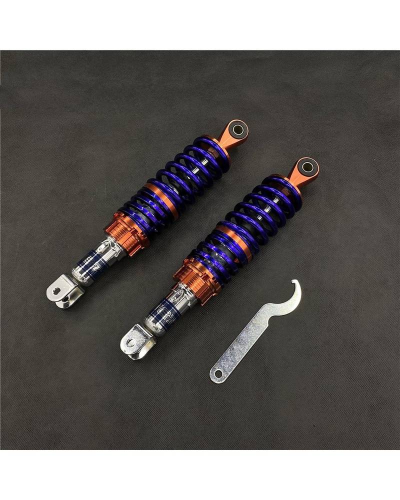 Stoßdämpfer 270 320MM Für Fuk Hallo Clever Grid Nach Fast Eagle Motorrad Moped Roller Modifizierte Stoßdämpfer Dämpfung Motorrad Stoßdämpfer(320mm Fluorescent Blue Pair) von LIJHGFFA