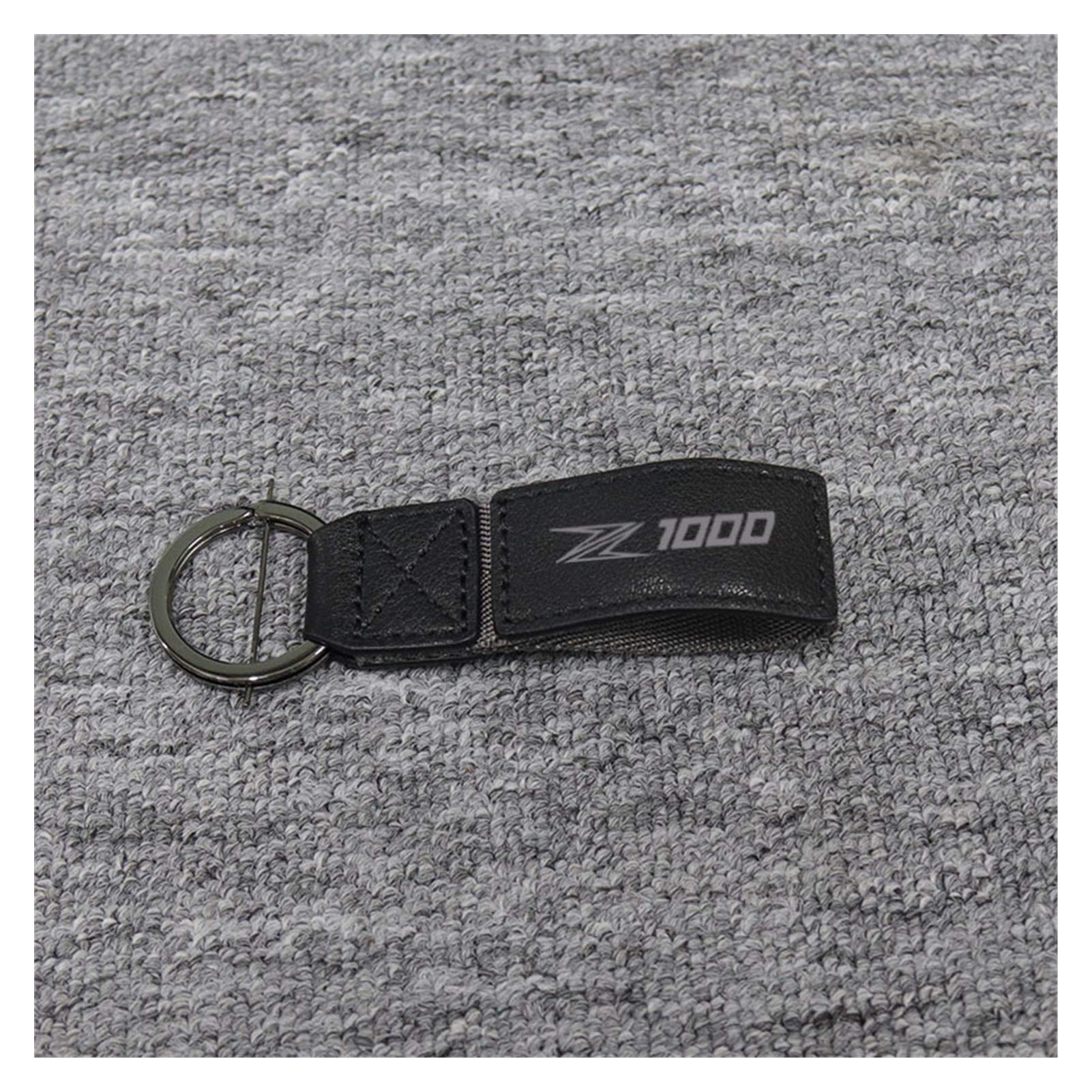 LIJSMZ 3D-Schlüssel-Halter-Kette Sammlung Keychain Fit for Kawasaki Z1000 Z800 Z900 Z650 Z1000SX Motorrad Schlüsselanhänger Schlüssel (Color : Black, Numbering : 900) von LIJSMZ