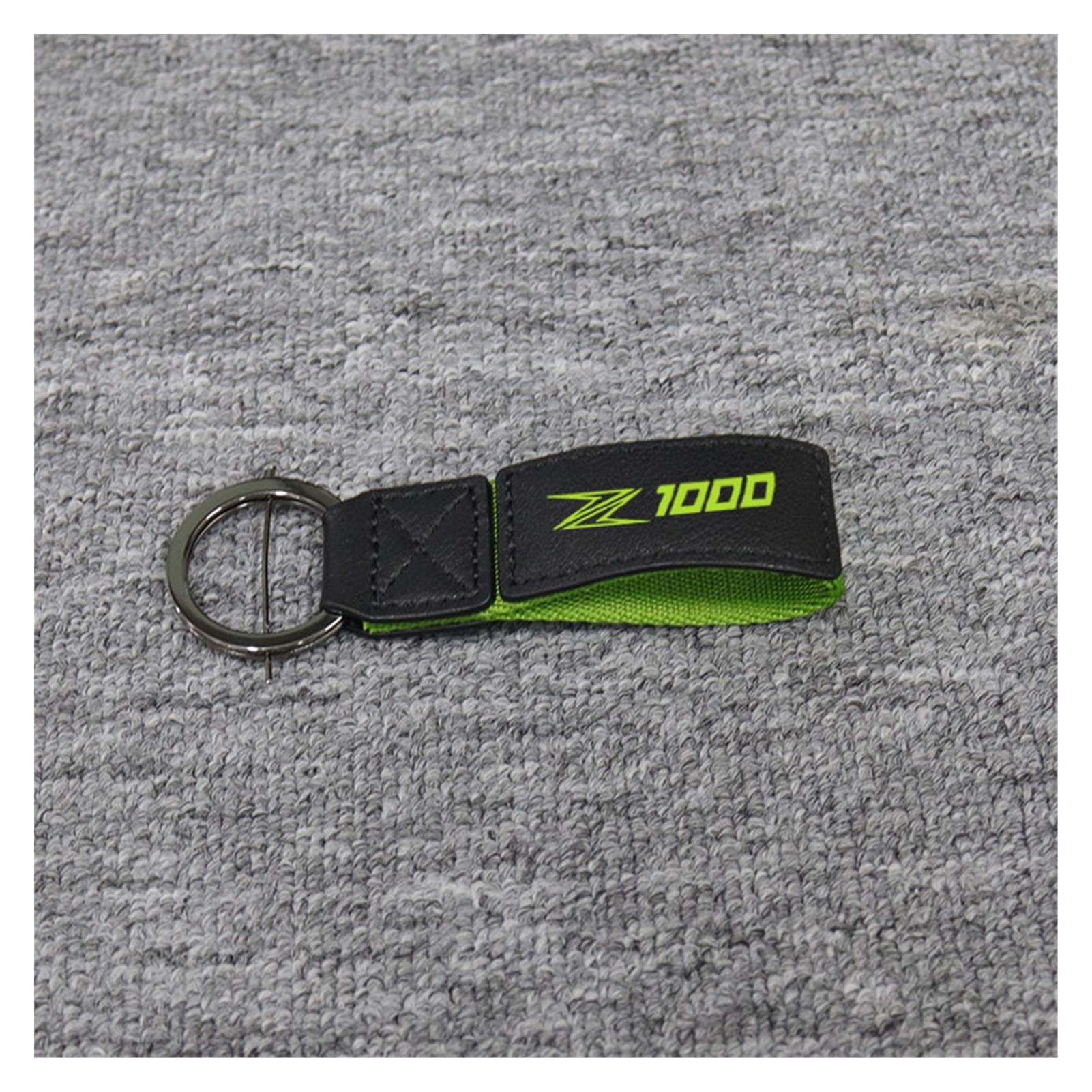 LIJSMZ 3D-Schlüssel-Halter-Kette Sammlung Keychain Fit for Kawasaki Z1000 Z800 Z900 Z650 Z1000SX Motorrad Schlüsselanhänger Schlüssel (Color : Green, Numbering : 1000) von LIJSMZ