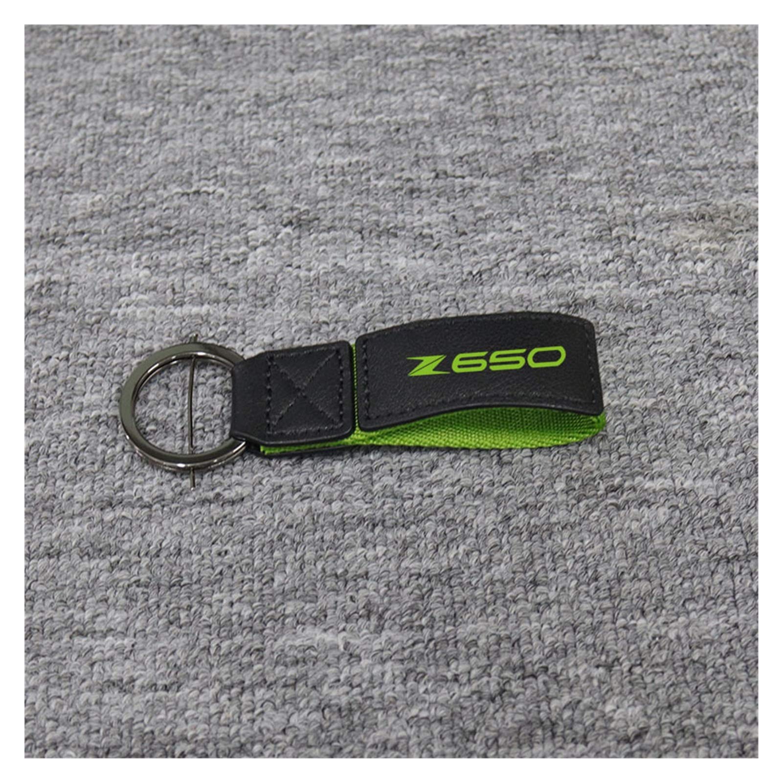 LIJSMZ 3D-Schlüssel-Halter-Kette Sammlung Keychain Fit for Kawasaki Z1000 Z800 Z900 Z650 Z1000SX Motorrad Schlüsselanhänger Schlüssel (Color : Green, Numbering : 650) von LIJSMZ