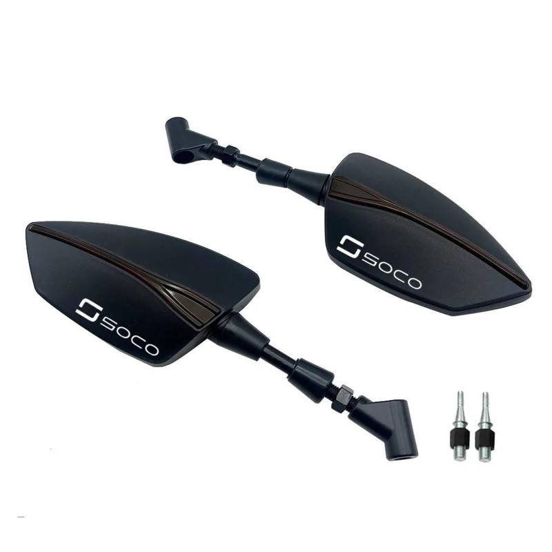Motorradspiegel Für Super Soco TC TCmax TS TSx Motorrad Rearview Außenspiegel(Black) von LIJUNSHANI