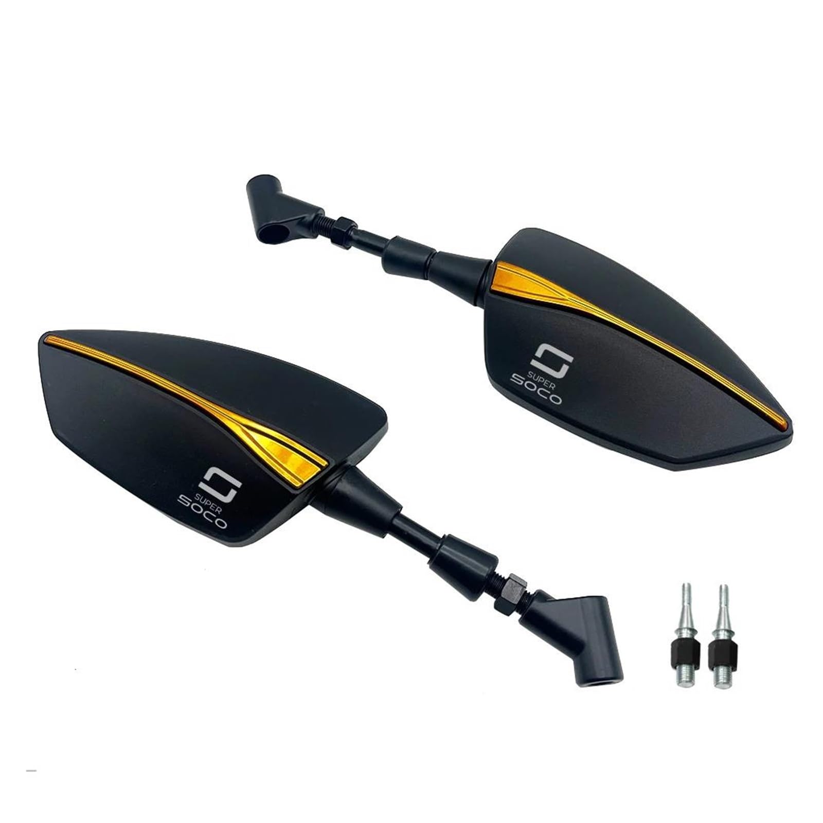 Motorradspiegel Für Super Soco TC TCmax TS TSx Motorrad Rearview Außenspiegel(Gold2) von LIJUNSHANI