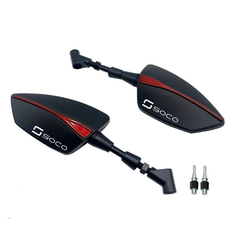 Motorradspiegel Für Super Soco TC TCmax TS TSx Motorrad Rearview Außenspiegel(Red) von LIJUNSHANI