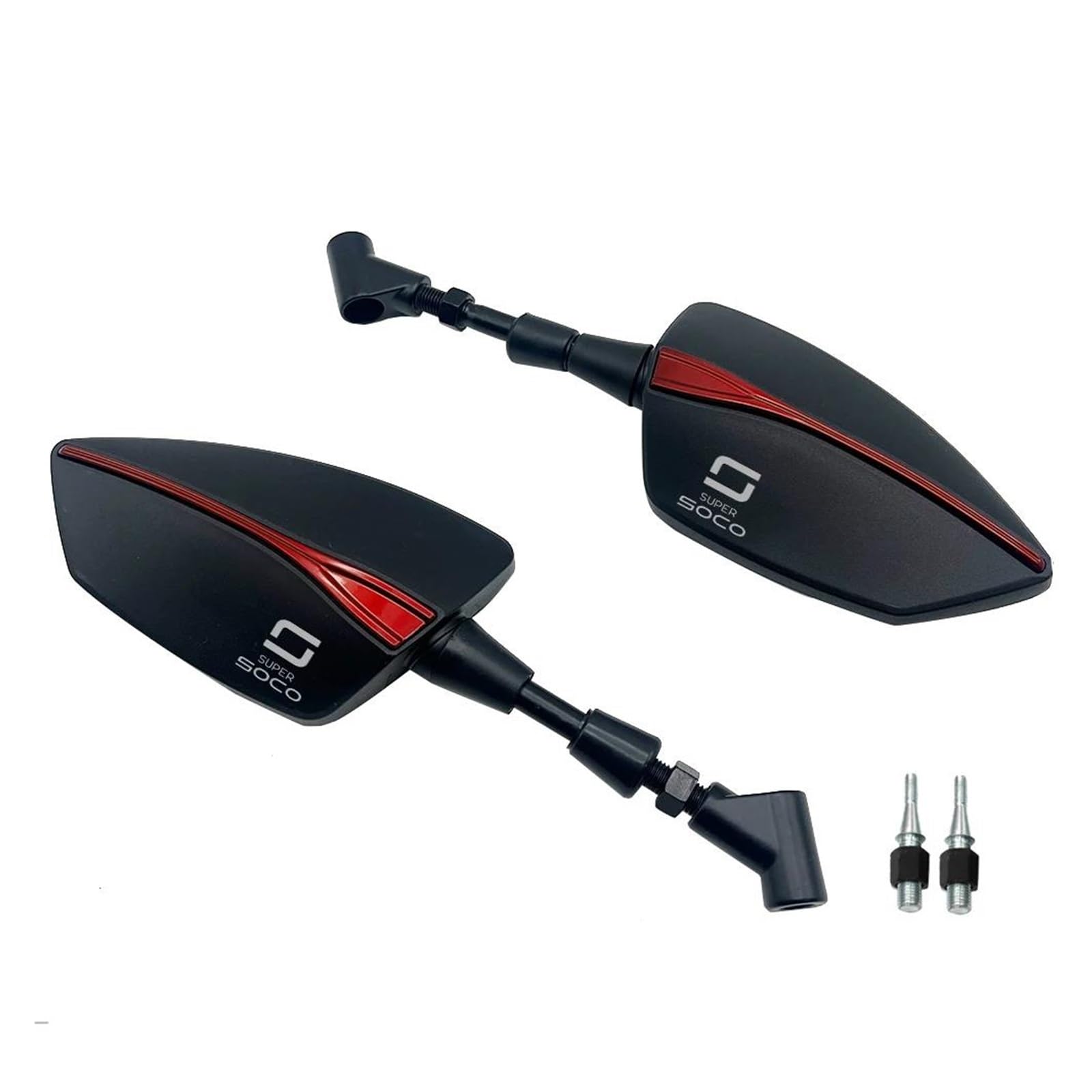 Motorradspiegel Für Super Soco TC TCmax TS TSx Motorrad Rearview Außenspiegel(Red3) von LIJUNSHANI