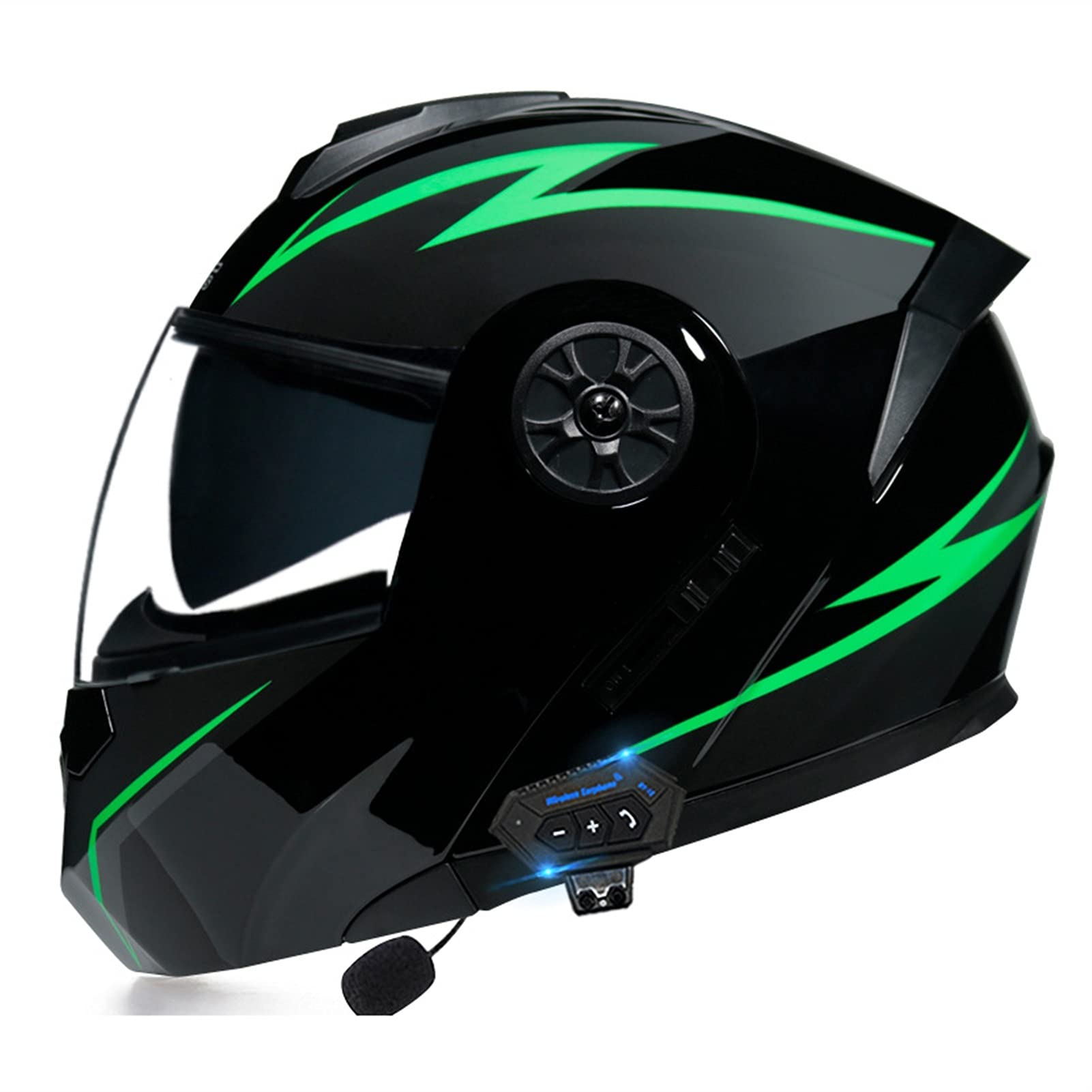 Klapphelm Bluetooth Motorradhelm Integralhelme mit Anti-Fog Doppelvisier Motorrad Helm für Damen Herren ECE Zertifiziert ( Color : #7 , Size : 57-58(M) ) von LILIXINGSH