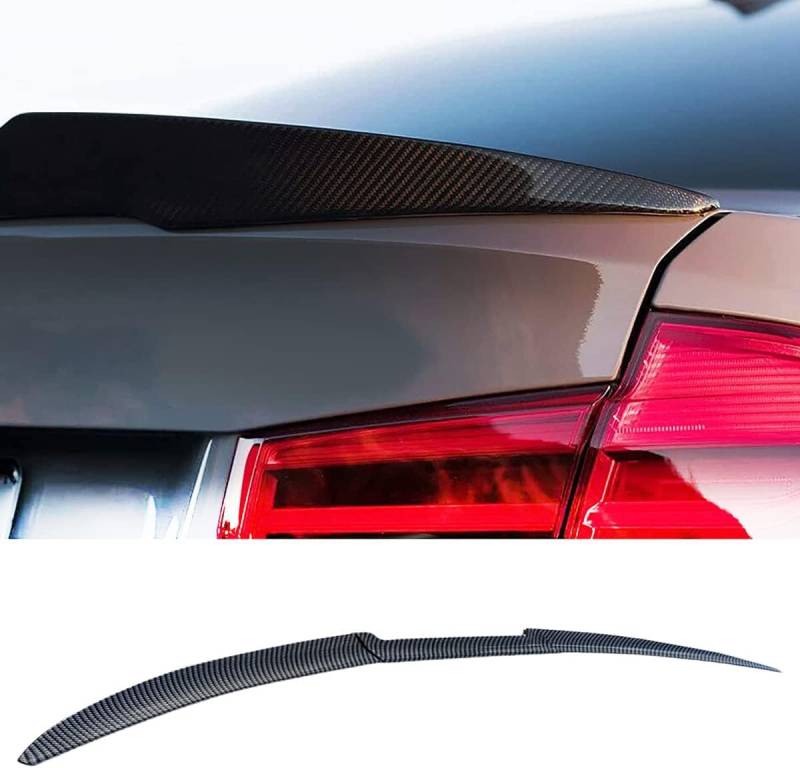 Auto Heckspoiler für BMW Serie 4 Series 4er F36 Gran Coupé 4-Door 2013-2021, Heckflügel Einbau Dachspoiler Kofferraumspoiler Kratzfeste Styling Nachrüsten Zubehör,Carbon Fiber Look von LINCYS