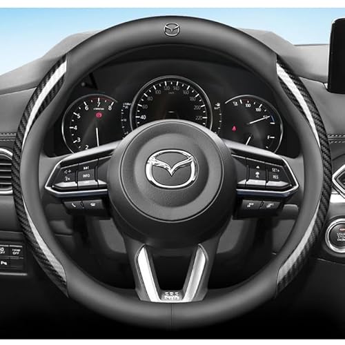 Auto lenkradbezug, Für Mazda CX-5 2013-2022 2023 Lenkradhülle Lenkrad Abdeckung Mode Anti Rutsch Lenkradabdeckung Zubehör Auto Innenraum,A von LINCYS