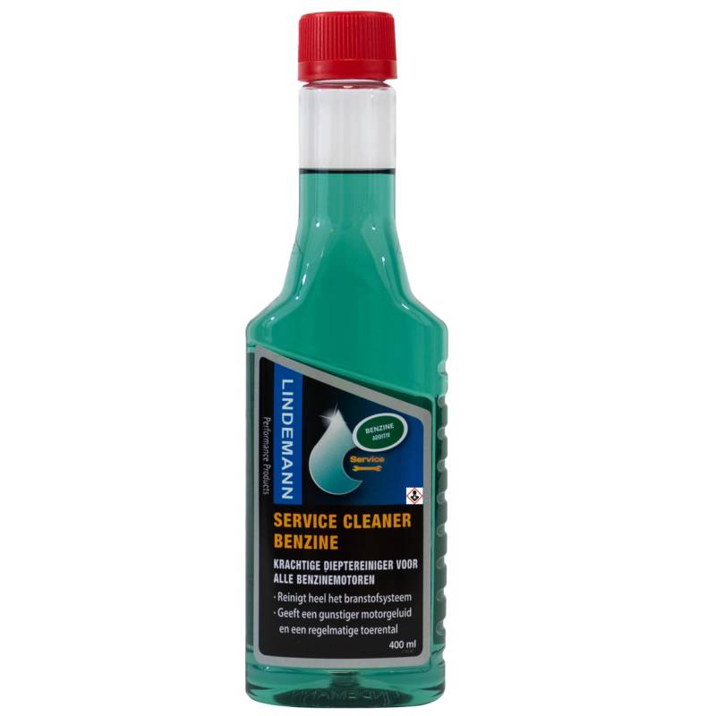 LINDEMANN Service Cleaner Benzine 400ML - Motorsystemreiniger Benzin - Motorreiniger Benzin - Benzin Additiv - Motorspülung - Injektor Reiniger - Katalysator Reiniger Benzin - Benzin Reiniger Auto von LINDEMANN