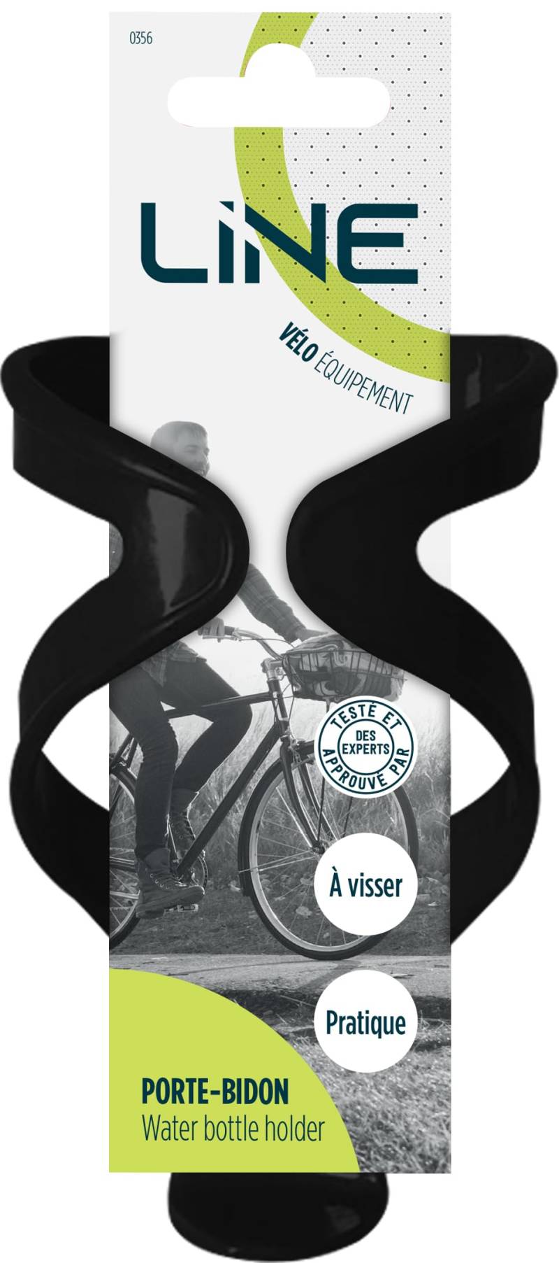 Flaschenhalter aus Kunststoff – Fahrradflaschenhalter zum Schrauben – Schwarz LINE von LINE
