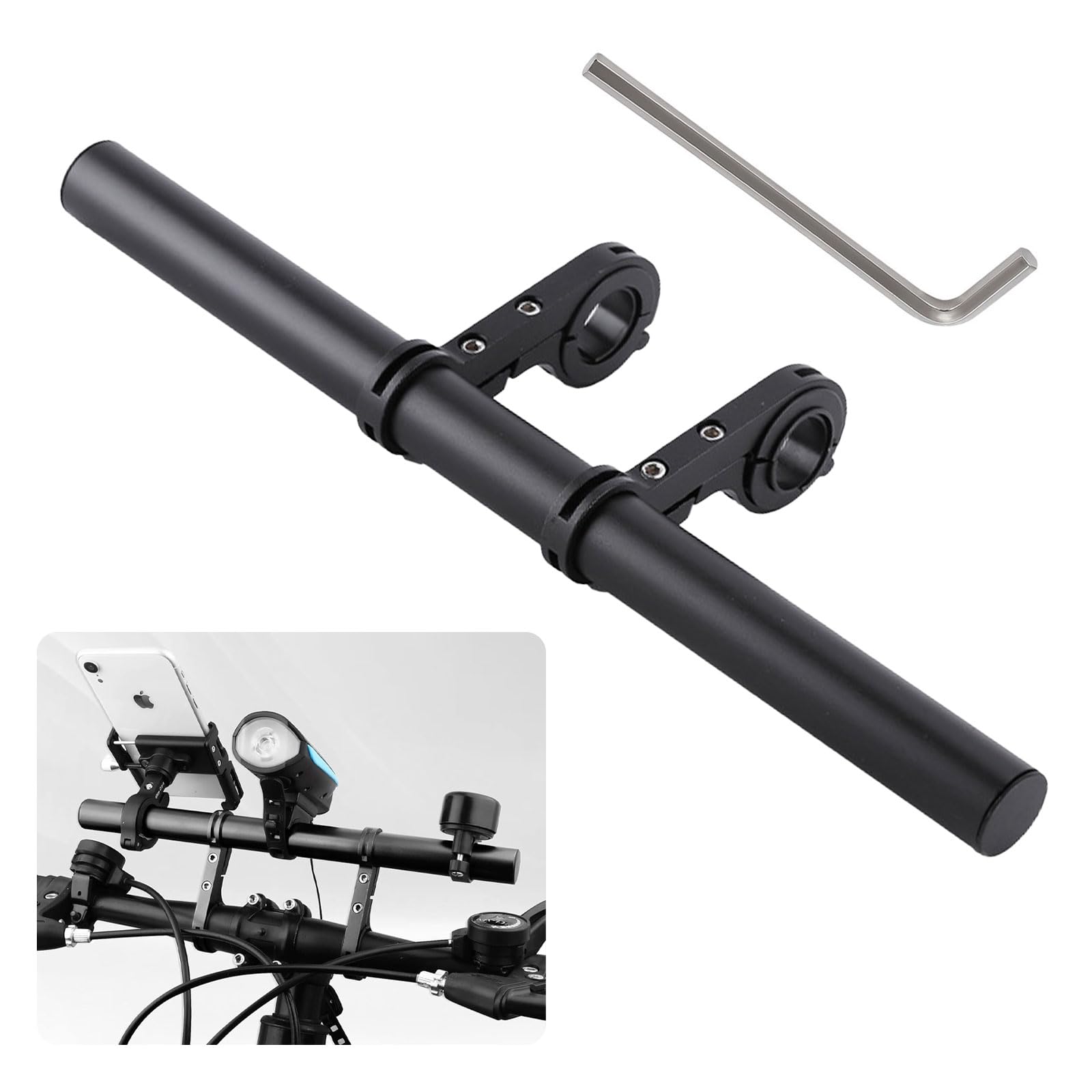 LINGJIA Triathlon Lenkeraufsatz, Fahrradlenkerverlängerung, 30cm Fahrradlenkerzubehör,Aluminium Lenkerverlängerung, Lenkerhebelverlängerung, Taschenlampenhalter, für Taschenlampe, Handy, Kamera LINGJIA Triathlon Lenkeraufsatz, Fahrradlenkerverlängerung, 30cm Fahrradlenkerzubehör,Aluminium Lenkerverlängerung, Lenkerhebelverlängerung, Taschenlampenhalter, für Taschenlampe, Handy, Kamera von LINGJIA