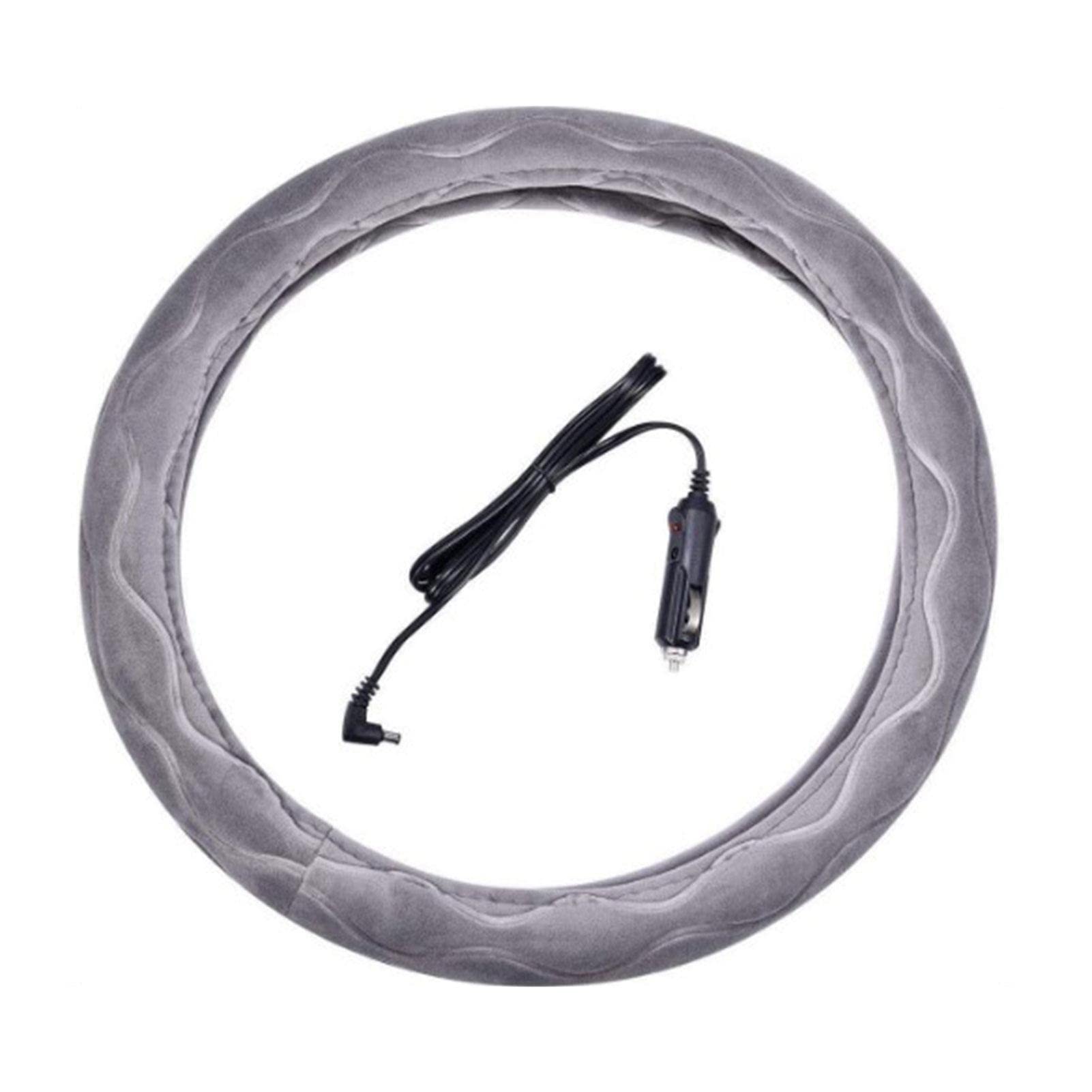 LINGJIONG Beheizte Lenkradhülle, Universelle Passform, 36,8 - 38,1 cm, Auto-Lenkrad-Schutzhülle mit Heizung, Universelle Auto-Lenkradabdeckung, Schutz, Autozubehör, Dekoration für Damen und Herren LINGJIONG Beheizte Lenkradhülle, Universelle Passform, 36,8 - 38,1 cm, Auto-Lenkrad-Schutzhülle mit Heizung, Universelle Auto-Lenkradabdeckung, Schutz, Autozubehör, Dekoration für Damen und Herren von LINGJIONG