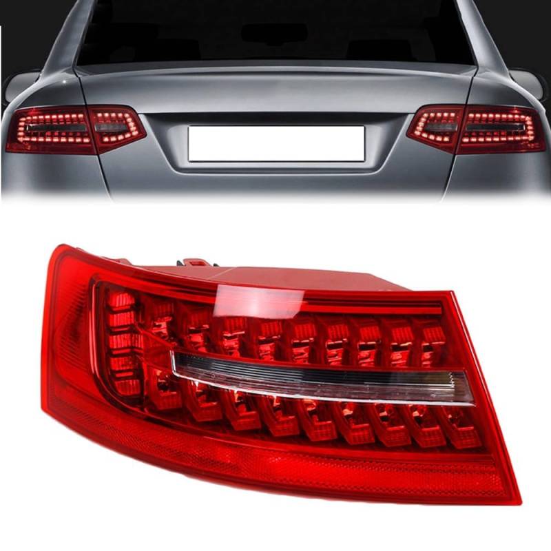LINGLW Auto-Rücklicht-Lampenabdeckung Rücklichtschutz für A-udi A6 C6 S6 2009 2010 2011 Bremse Lampe Blinker für Signal Rückfahr Lichter Zubehör Außendekoration,Left-Outside von LINGLW