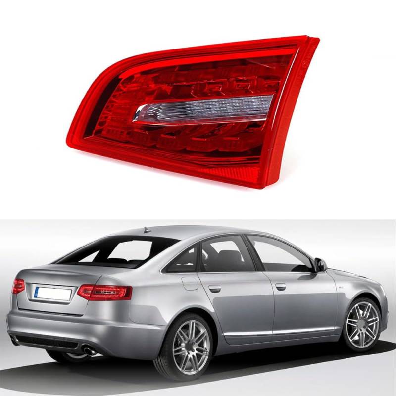 LINGLW Auto-Rücklicht-Lampenabdeckung Rücklichtschutz für A-udi A6 C6 S6 2009 2010 2011 Bremse Lampe Blinker für Signal Rückfahr Lichter Zubehör Außendekoration,Right-Inside von LINGLW