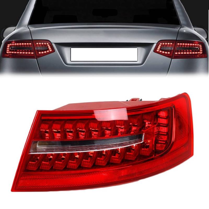 LINGLW Auto-Rücklicht-Lampenabdeckung Rücklichtschutz für A-udi A6 C6 S6 2009 2010 2011 Bremse Lampe Blinker für Signal Rückfahr Lichter Zubehör Außendekoration,Right-Outside von LINGLW