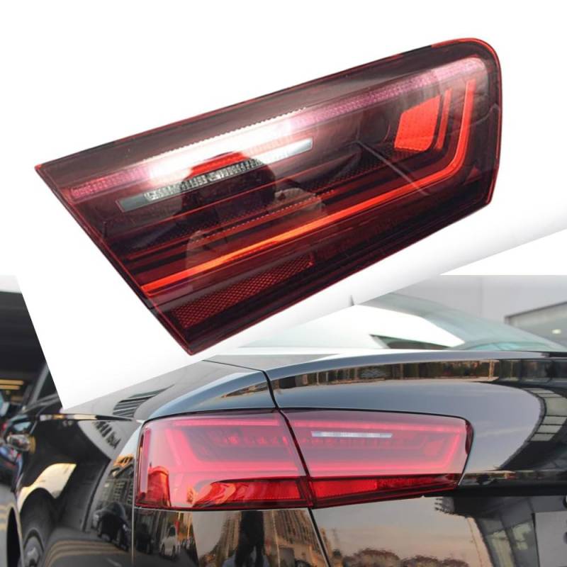 LINGLW Auto-Rücklicht-Lampenabdeckung Rücklichtschutz für A-udi A6L C7 PA 2016 2017 2018 Bremse Lampe Blinker für Signal Rückfahr Lichter Zubehör Außendekoration,Left-Inside von LINGLW