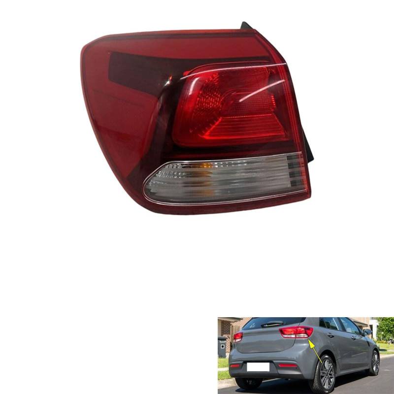 LINGLW Auto-Rücklicht-Lampenabdeckung Rücklichtschutz für KIA Rio 5 Door Hatchback 2017-2022 Bremse Lampe Blinker für Signal Rückfahr Lichter Zubehör Außendekoration,Left von LINGLW