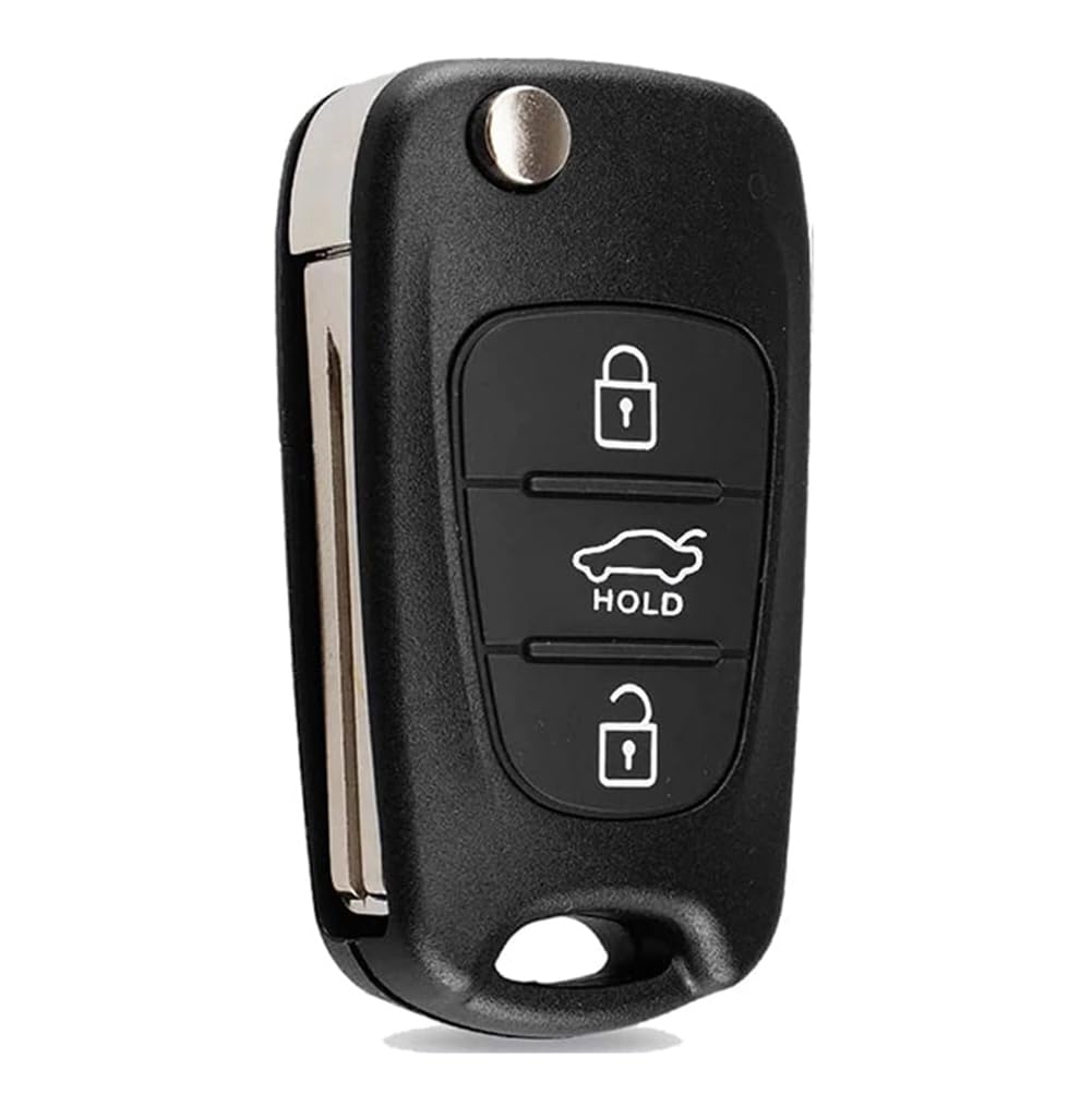 Auto Fernbedienung Fall Schlüsselanhänger Klappschlüssel Shell Ersatz kompatibel für H-yundai i20 i30 i35 iX20 iX35, Autoschlüssel Zubehör, 3 Tasten (1 Stück) von LINGXIYA