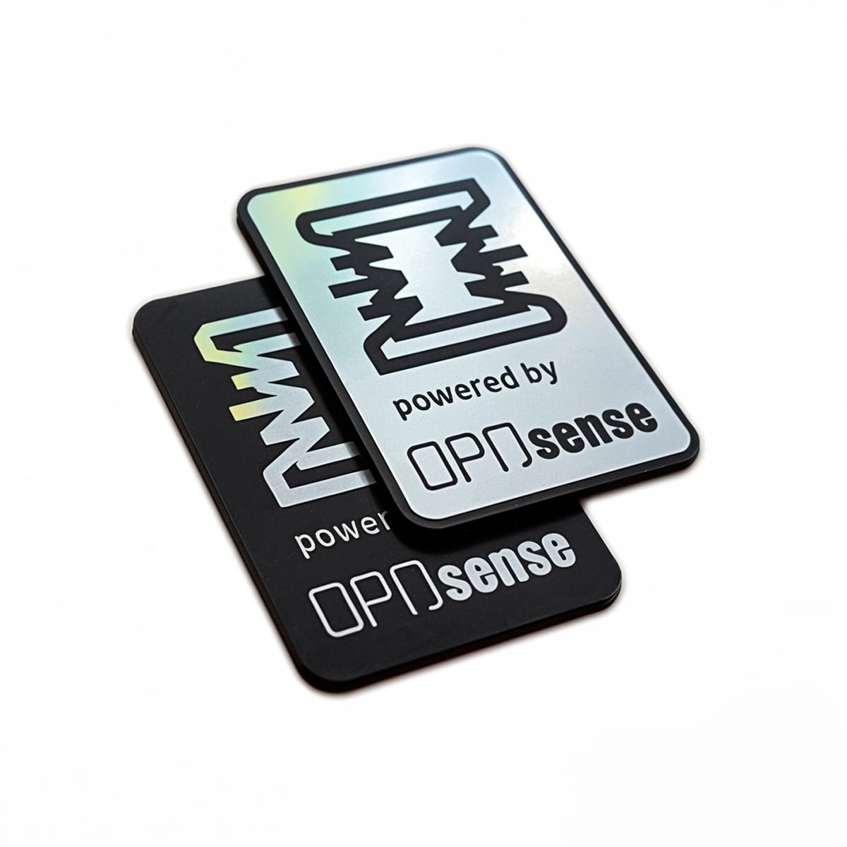 OPNsense Linux Aufkleber-Set (2 Stück) – Linux Chrom Reflective Serie von LINUX