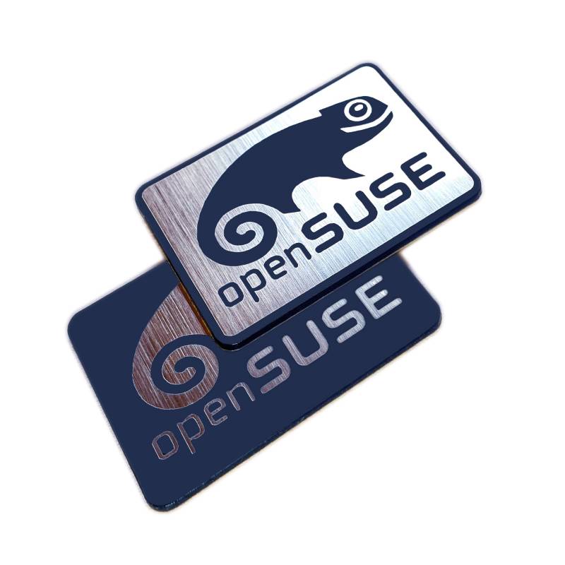 Open Suse Linux Aufkleber-Set (2 Stück) – Linux Chrome Reflective Serie von LINUX