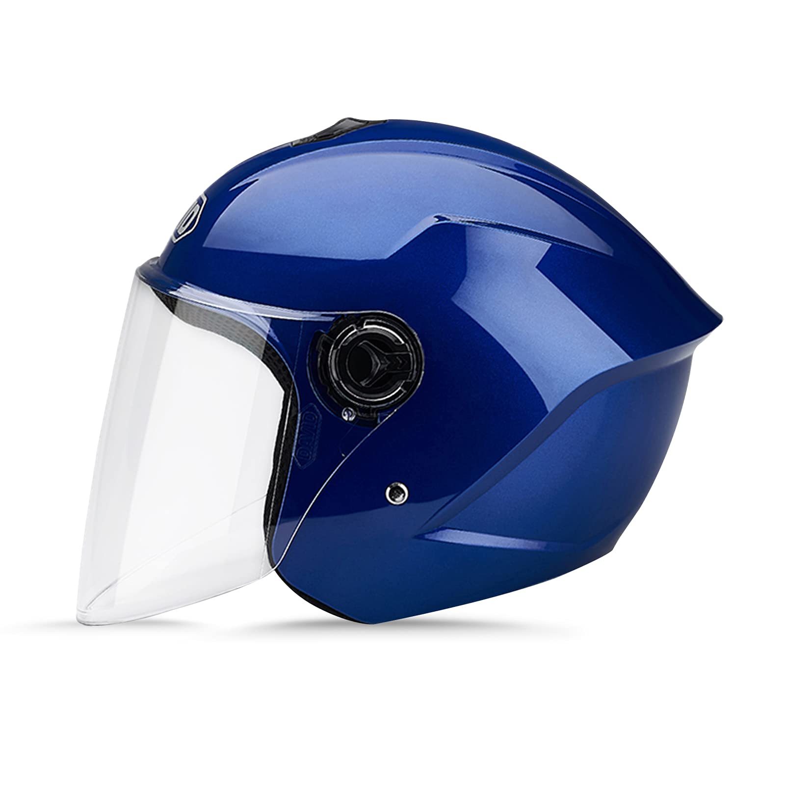 LIONCIANO Motorradhelm Mit Schutzbrille, Jethelm Roller-Helm Scooter-Helm Moped Mofa-Helm Chopper Vintage, Hat Den Verkehrssicherheitstest Bestanden, Um Die Kopfsicherheit Wirksam Zu Schützen(Blau) von LIONCIANO