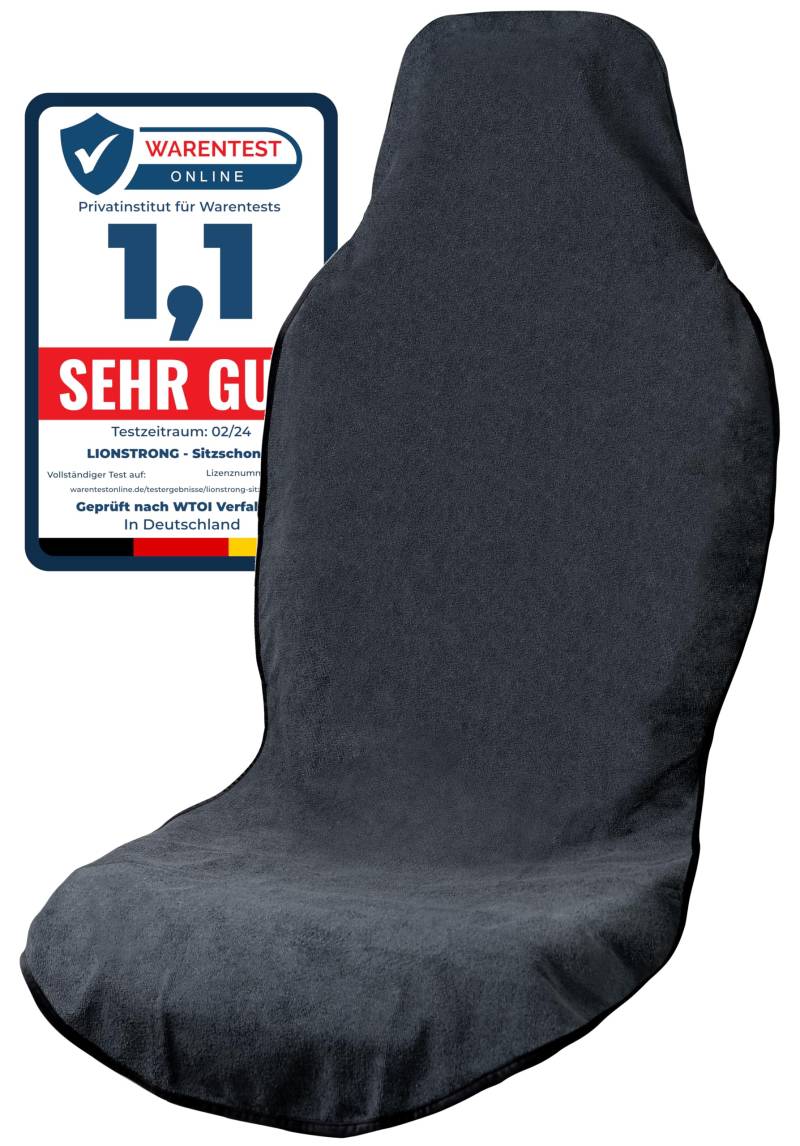 LIONSTRONG® Autositzschoner Vordersitz universell kompatibel [WASSERDICHT] - Autositzbezüge Vordersitze - Sitzschoner Sitzbezüge Auto - Autositz Sitzschutz - Werkstattschoner - Microfaser von LIONSTRONG