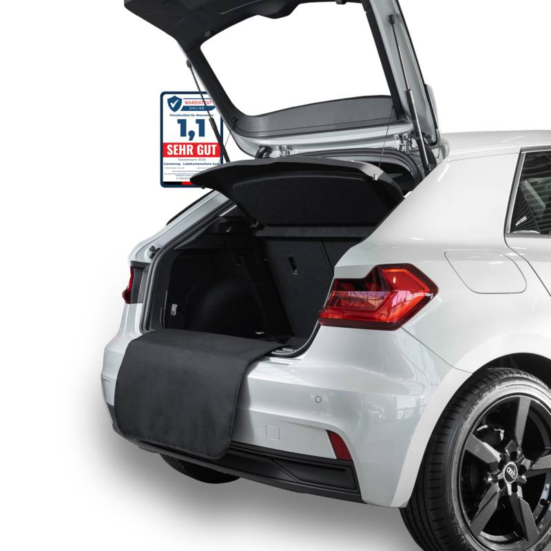 LIONSTRONG® Ladekantenschutz Kofferraum [GEPOLSTERT & WASSERDICHT] – Universelle Schutzmatte geeignet vom Kleinwagen bis zum SUV – Kofferraumschutz Auto Hund – Kratzfest und rutschfest von LIONSTRONG