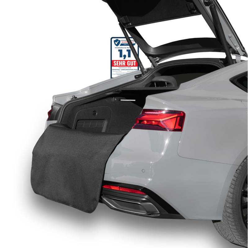 LIONSTRONG® Ladekantenschutz Kofferraum [GEPOLSTERT & WASSERDICHT] – Universelle Schutzmatte geeignet vom Kleinwagen bis zum SUV – Kofferraumschutz Auto Hund – Kratzfest und rutschfest von LIONSTRONG