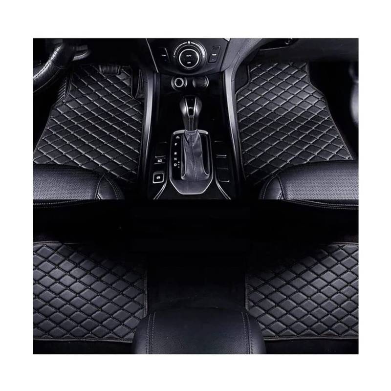 4 Stück Auto Fußmatten für Lexus RX400h 2006-2008(LHD), Custom Leder Fußbodeneinlagen wasserdichte Allwetter Auto Teppichschutzmatte ZubehöR,A/All Black von LIPPSY
