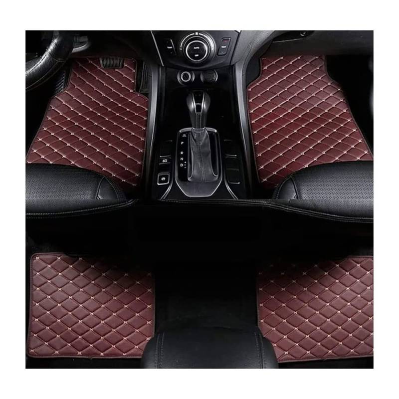 4 Stück Auto Fußmatten für Lexus RX400h 2006-2008(LHD), Custom Leder Fußbodeneinlagen wasserdichte Allwetter Auto Teppichschutzmatte ZubehöR,E/Coffee von LIPPSY