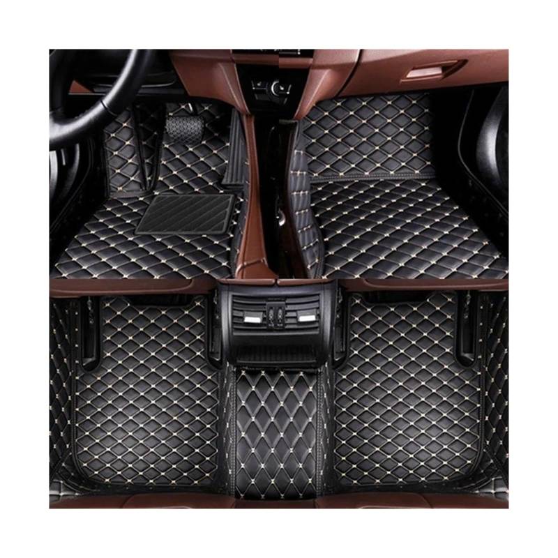 Auto Für Hyundai Für Santa Fe 5-Sitz 2013-2023 Custom Car Fußmatten Leder Boden Liner Fach Teppich Matte wasserdichte Auto Zubehör Fußraummatten (Color : 1) von LIPUSE