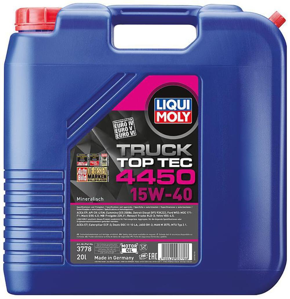Top Tec Truck 4450 15W-40 Kanister Kunststoff 20 l Top Tec Truck 4450 15W-40 Kanister Kunststoff 20 l von Liqui Moly