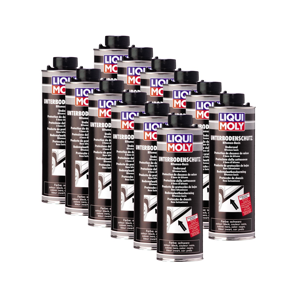 12x LIQUI Moly 6112 Unterbodenschutz Bitumen schwarz Dose Unterboden-Schutz 1L 12x LIQUI Moly 6112 Unterbodenschutz Bitumen schwarz Dose Unterboden-Schutz 1L von Liqui Moly