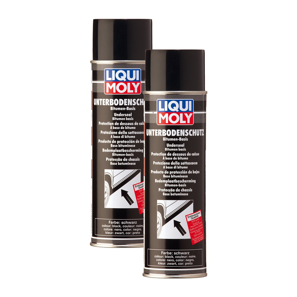2X LIQUI Moly 6111 Unterbodenschutz Bitumen schwarz Spray Unterboden-Schutz 500m von LIQUI-MOLY_bundle