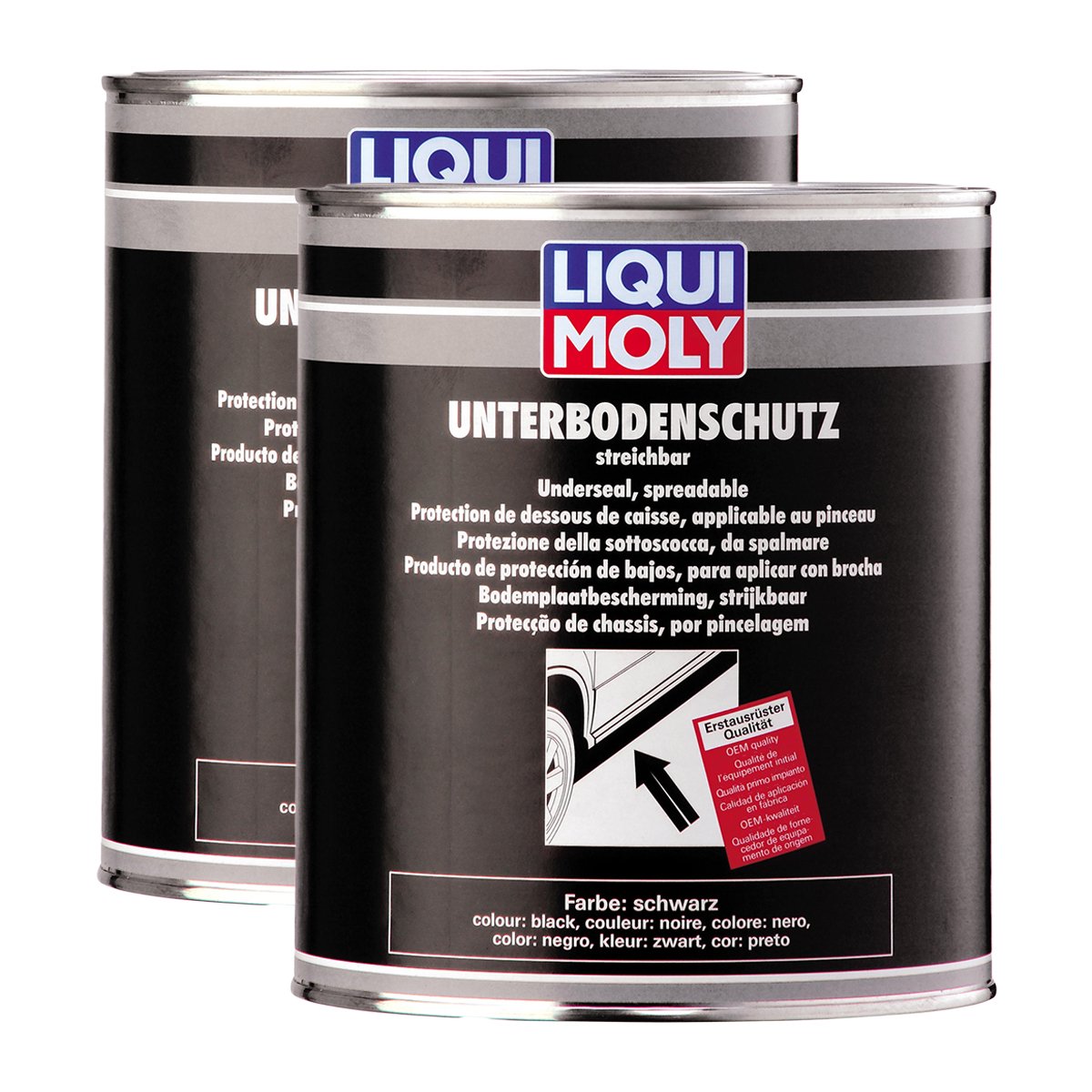 2X LIQUI Moly 6119 Unterbodenschutz streichbar schwarz Korrosionsschutz Dose 2kg von LIQUI-MOLY_bundle