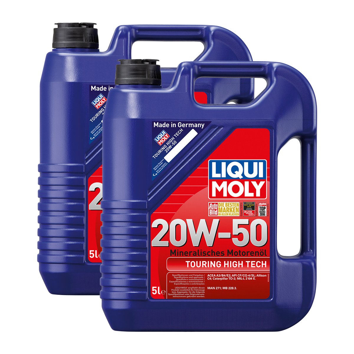 2x LIQUI MOLY 1255 Touring High Tech 20W-50 Motoröl 5L 2x LIQUI MOLY 1255 Touring High Tech 20W-50 Motoröl 5L von Liqui Moly