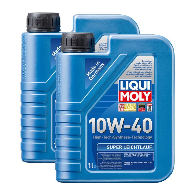 2x LIQUI MOLY 1300 Super Leichtlauf 10W-40 Motoröl ACEA A3 B4 von Liqui Moly