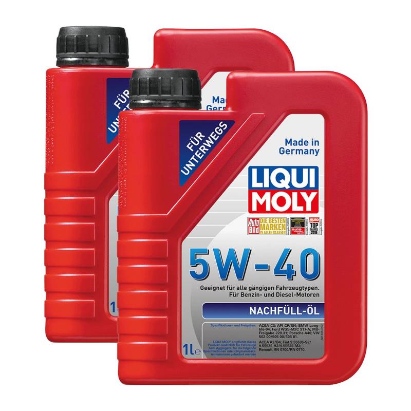 2x LIQUI MOLY 1305 Nachfüll Öl Motoröl 5W-40 1L von LIQUI-MOLY
