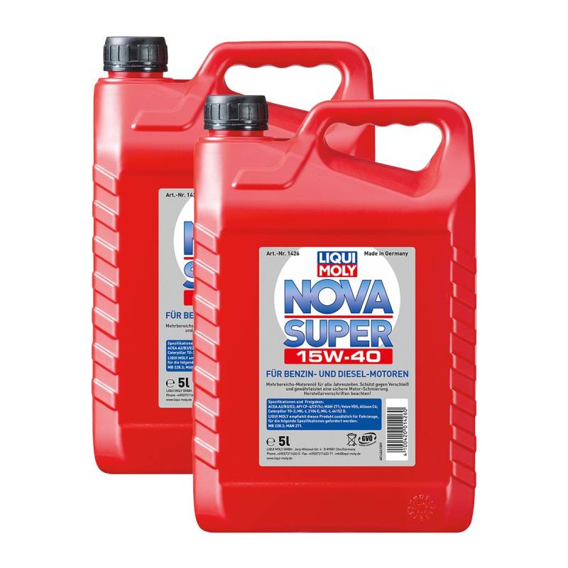 2x LIQUI MOLY 1426 Nova Super Motoröl 15W-40 5L von Liqui Moly