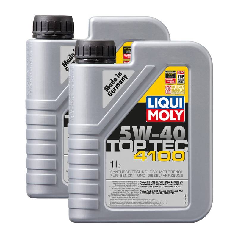 2x LIQUI MOLY 3700 Top Tec 4100 5W-40 Motoröl von Liqui Moly