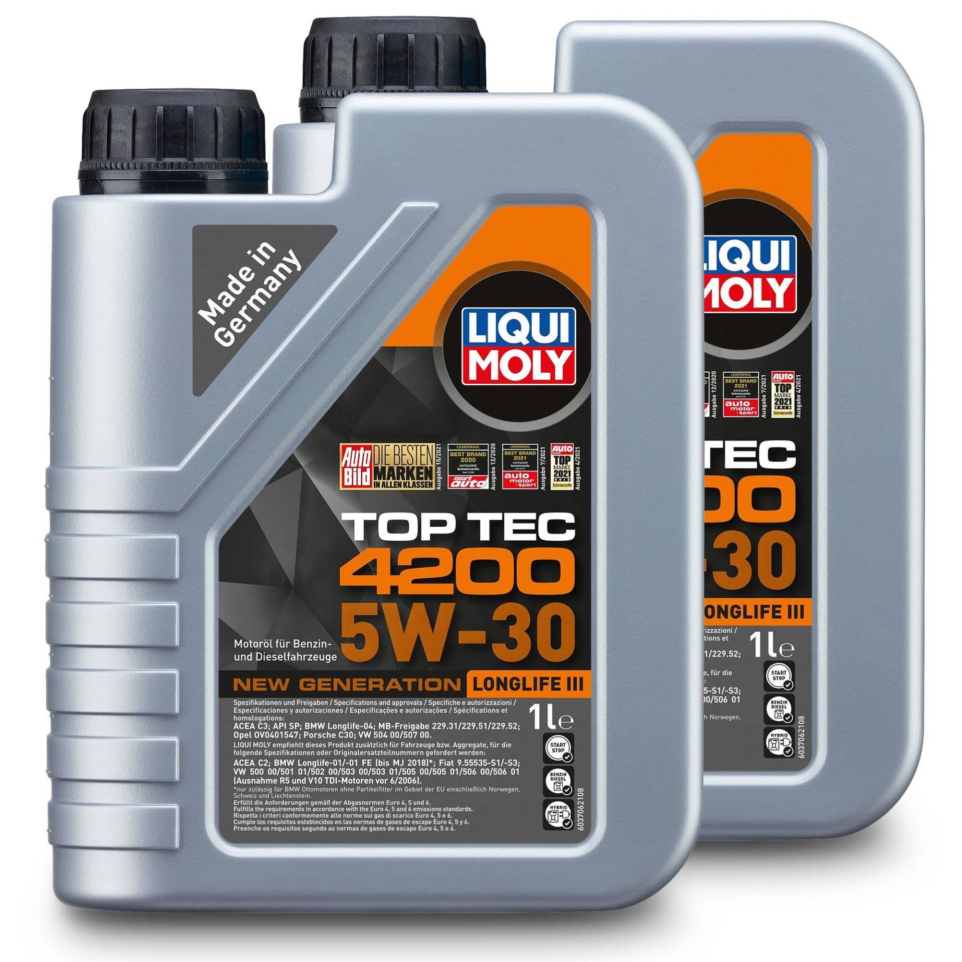 2x LIQUI MOLY 3706 Top Tec 4200 5W-30 Motoröl von Liqui Moly