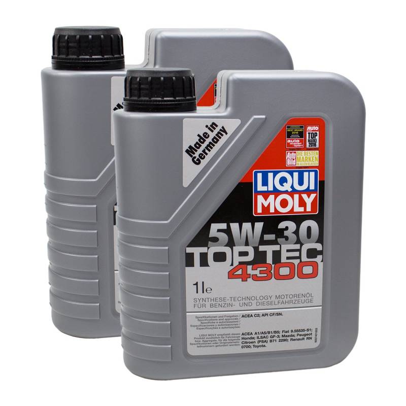 2x LIQUI MOLY 3740 Top Tec 4300 5W-30 Motoröl von Liqui Moly