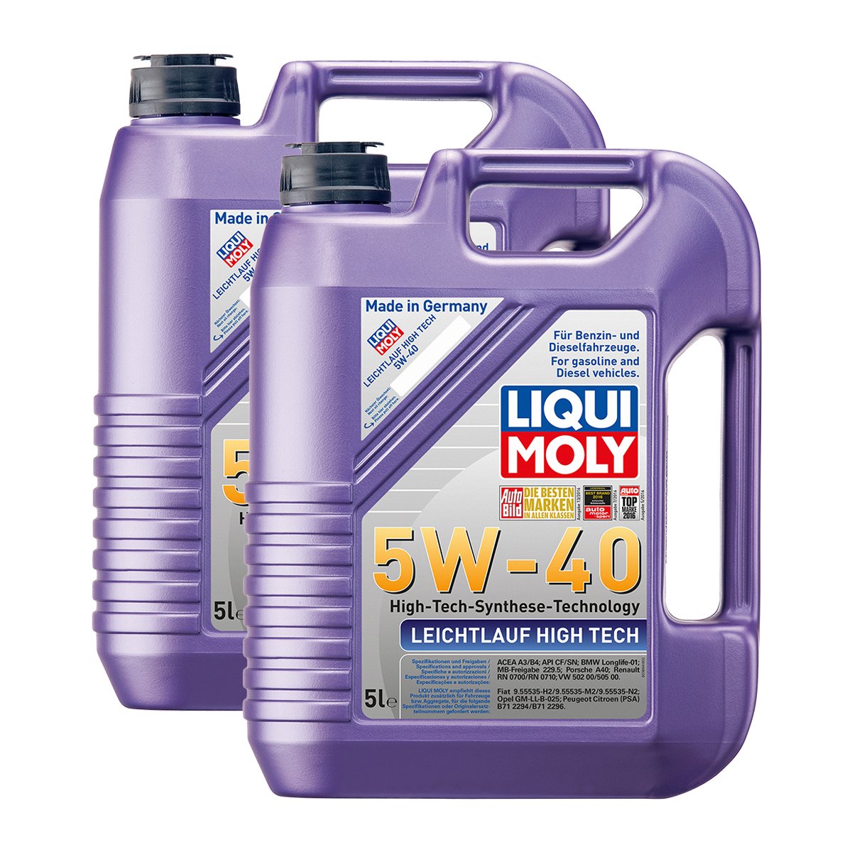 2x LIQUI MOLY 3864 Leichtlauf High Tech Motoröl 5W-40 5L von LIQUI-MOLY_bundle