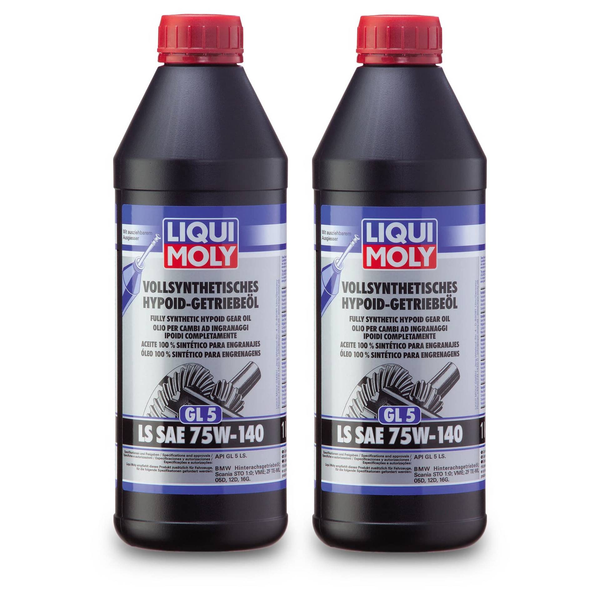 2x LIQUI MOLY 4421 Vollsynthetisches Hypoid-Getriebeöl (GL5) LS SAE 75W-140 1L von LIQUI-MOLY_bundle